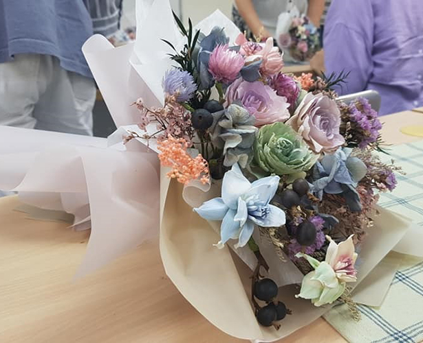 藝術村／不凋花花束包裝製作