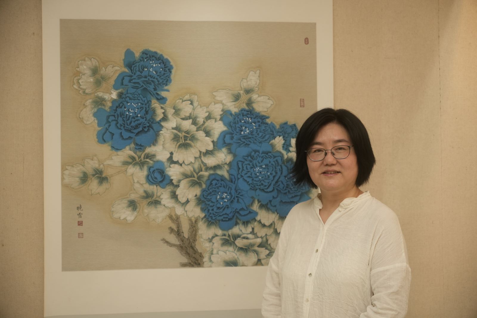 王力紅作品〈藍韵〉。
